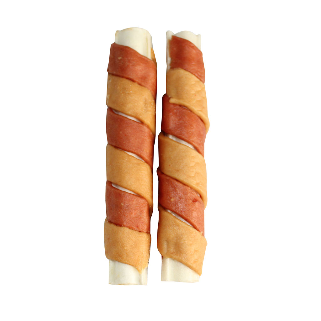 Chicken and Duck Wrapped Rawhide Pressed Stick